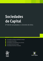 SOCIEDADES DE CAPITAL 9ª EDICIÓN ACTUALIZADA A 11 DE ENERO DE 2024