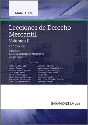 LECCIONES DE DERECHO MERCANTIL (VOLUMEN II). 23ª ED.