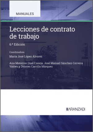 LECCIONES DE CONTRATO DE TRABAJO. 6ª ED.