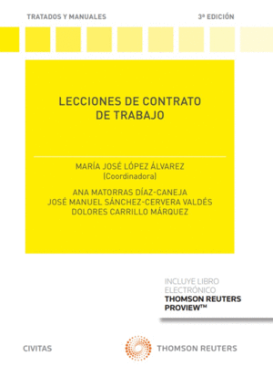 LECCIONES DE CONTRATO DE TRABAJO. 3ª ED.