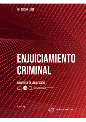 ENJUICIAMIENTO CRIMINAL. 41ª ED.