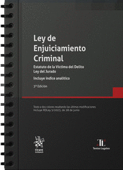 LEY DE ENJUICIAMIENTO CRIMINAL. ESTATUTO DE LA VÍCTIMA DEL DELITO. LEY DEL JURADO. INCLUYE ÍNDICE ANALÍTICO 3ª EDICIÓN (ANILLAS)