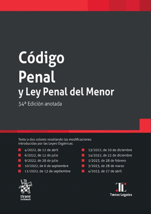 CÓDIGO PENAL Y LEY PENAL DEL MENOR. 34ª ED.