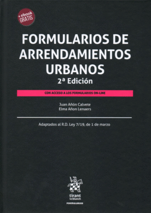 FORMULARIOS DE ARRENDAMIENTOS URBANOS. 2ª ED.