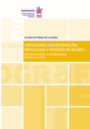 OPERACIONES CON INFORMACIÓN PRIVILEGIADA Y MERCADO DE VALORES