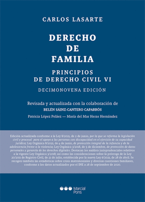 PRINCIPIOS DE DERECHO CIVIL VI. DERECHO DE FAMILIA. 19ª ED.