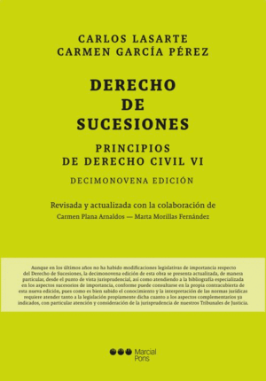 PRINCIPIOS DE DERECHO CIVIL VI. DERECHO DE SUCESIONES. 19ª ED.