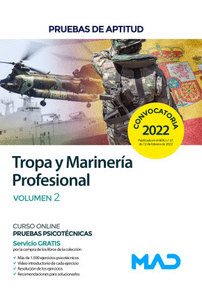 TROPA Y MARINERIA PROFESIONAL VOLUMEN 2. PRUEBAS DE APTITUD