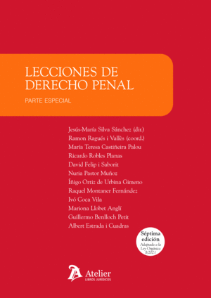 LECCIONES DE DERECHO PENAL. PARTE ESPECIAL (7ª EDICIÓN)
