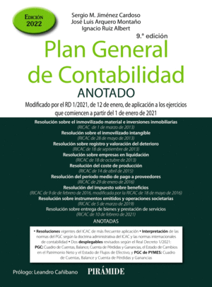 PLAN GENERAL DE CONTABILIDAD ANOTADO. 9ª ED.