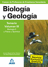 CUERPO DE PROFESORES DE ENSEÑANZA SECUNDARIA. BIOLOGÍA Y GEOLOGÍA. TEMARIO VOLUMEN III. 2012