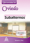 SUBALTERNOS. UNIVERSIDAD DE OVIEDO. TEMARIO Y TEST