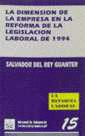 LA DIMENSIÓN DE LA EMPRESA EN LA REFORMA DE LA LEGISLACIÓN LABORAL DE 1994