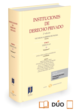 INSTITUCIONES DE DERECHO PRIVADO. TOMO I PERSONAS. VOLUMEN 4º. 2ª ED.