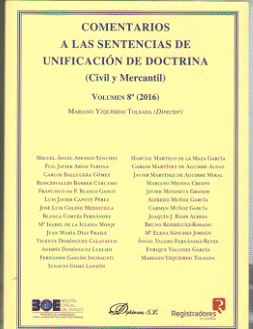 COMENTARIOS A LAS SENTENCIAS DE UNIFICACIÓN DE DOCTRINA (CIVIL Y MERCANTIL) VOLUMEN 8