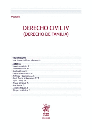 DERECHO CIVIL IV ( DERECHO DE FAMILIA ). 7ª EDICION