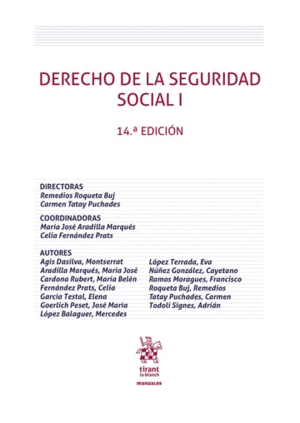 DERECHO DE LA SEGURIDAD SOCIAL I. 14ª EDICIÓN