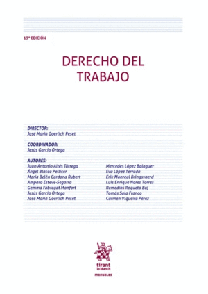 DERECHO DEL TRABAJO. 13ª EDICIÓN