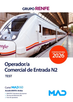 TEST OPERADOR/A COMERCIAL DE ENTRADA N2 GRUPO RENFE