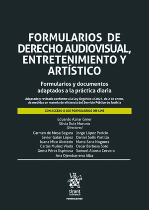 FORMULARIOS DE DERECHO AUDIOVISUAL, ENTRETENIMIENTO Y ARTÍSTICO.