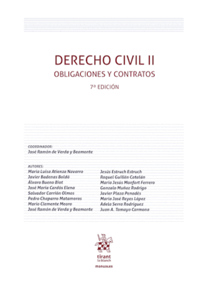 DERECHO CIVIL II. OBLIGACIONES Y CONTRATOS. 7ª EDICIÓN