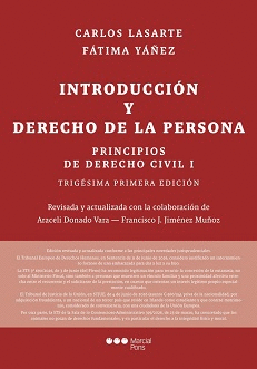 PRINCIPIOS DE DERECHO CIVIL I. INTRODUCCIÓN Y DERECHO DE LA PERSONA. 31ª ED.